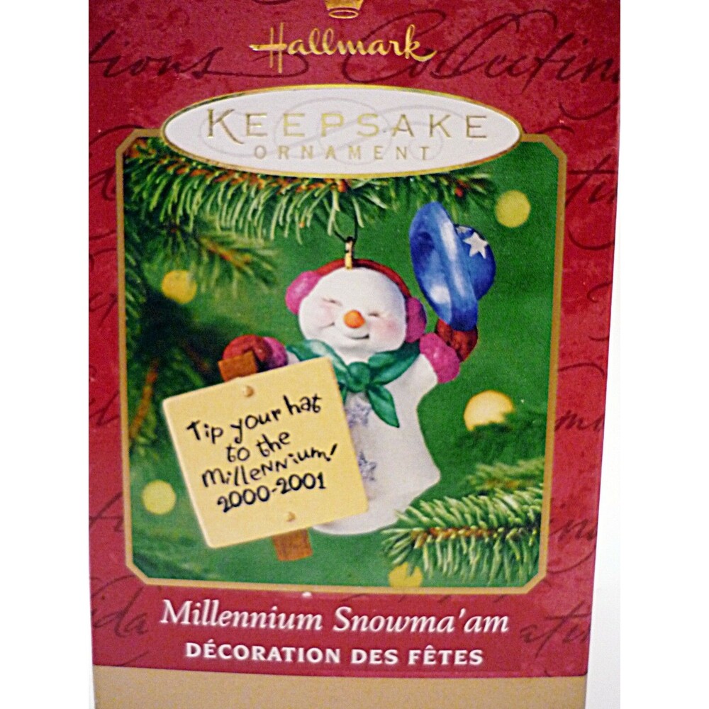 Hallmark Ornament Millennium Snowma'am 2000 Snowman Lady Christmas Keepsake